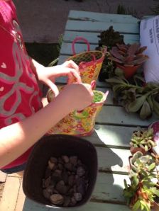 Add gravel to the boot for stability and drainage